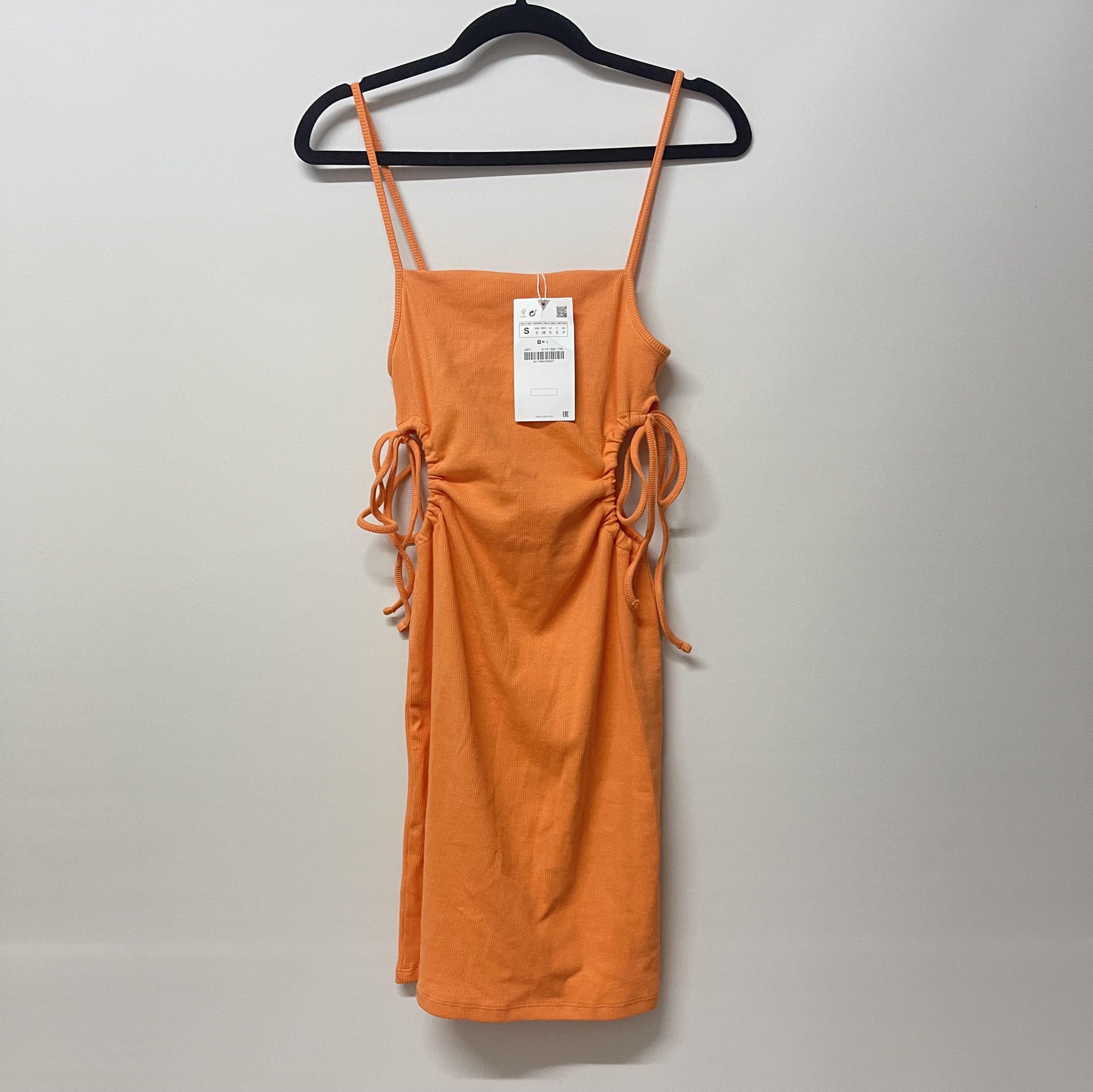 zara orange dress