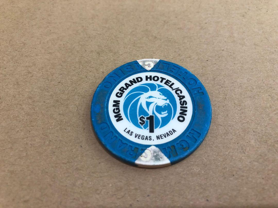 全球賭場絕版籌碼錢幣系列）美國LasVegas 拉斯維加斯Nevada 內華達州MGM GRAND 美高梅賭場1990年超罕有1 美元籌碼 （經典美國賭城經濟起飛年代