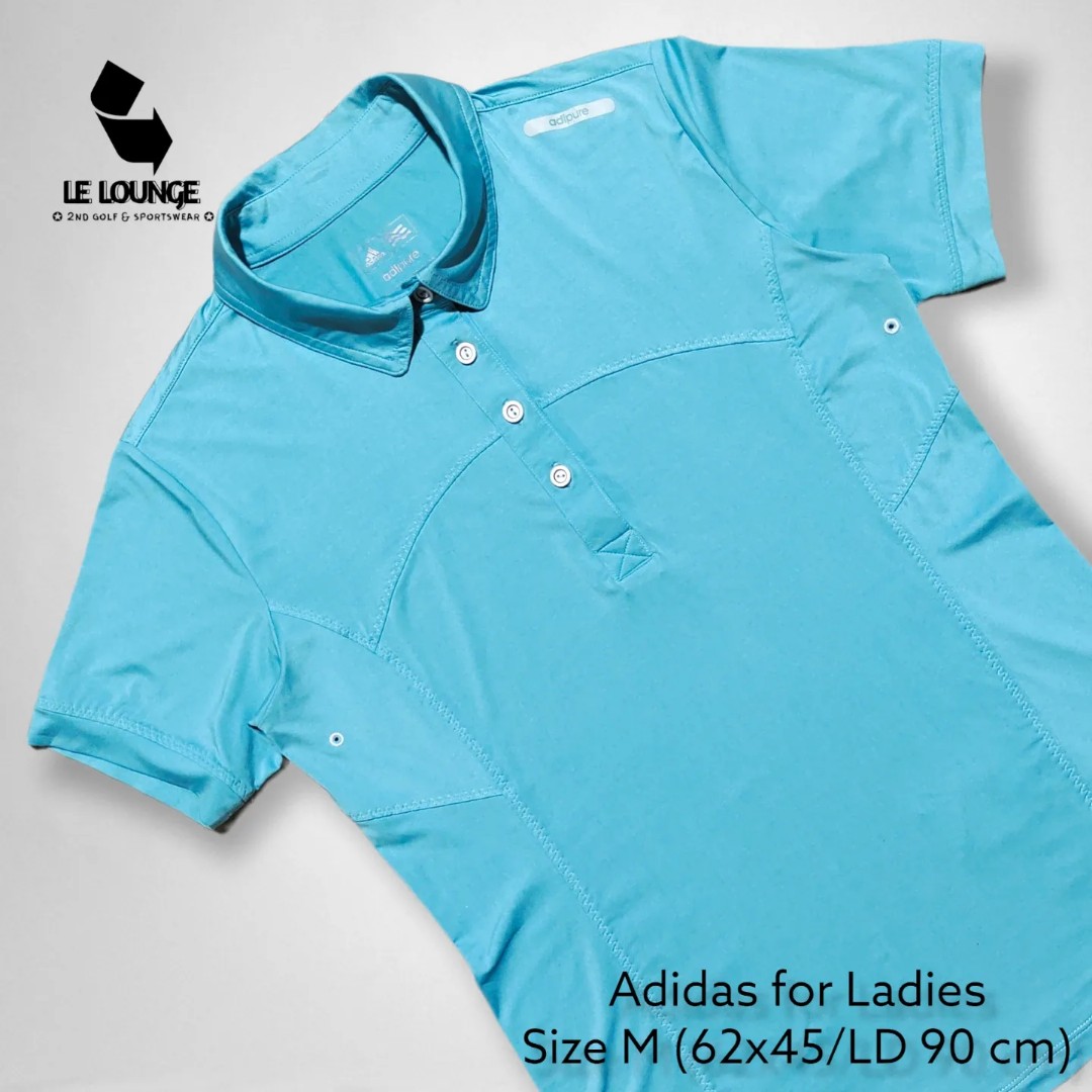 Adidas Adipure for Ladies blue golf jersey polo shirt