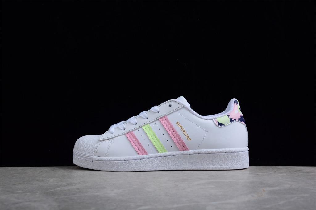 White and outlet pink adidas sneakers