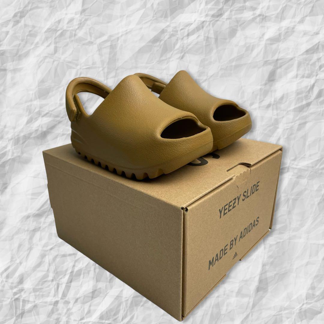 ADIDAS YEEZY SLIDES OCHRE INFANTS, Babies & Kids, Babies & Kids