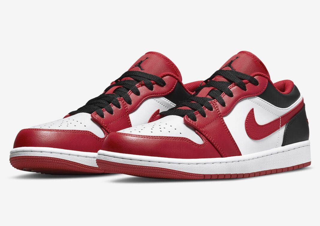 Air Jordan 1 Low Reverse Black Toe, Men 