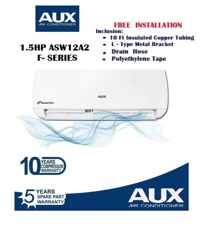AIRCON AUX INVERTER 1.5HP ASW12A2 FLDI, TV & Home Appliances, Air Conditioning and Heating on