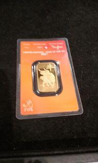 Argor Heraeus lunar series gold bar