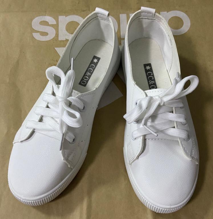 White printed clearance sneakers