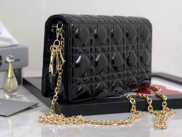 Dior long saddle wallet with chain  eBay