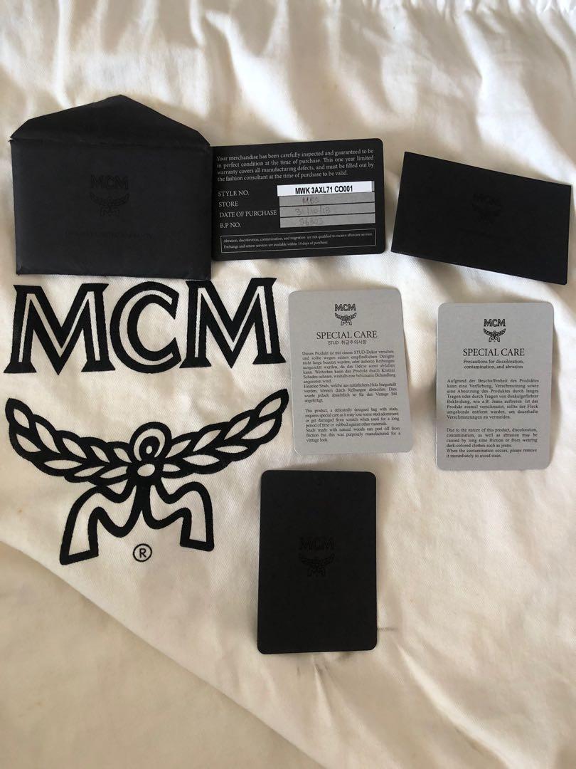 Mcm backpack dust bag shop