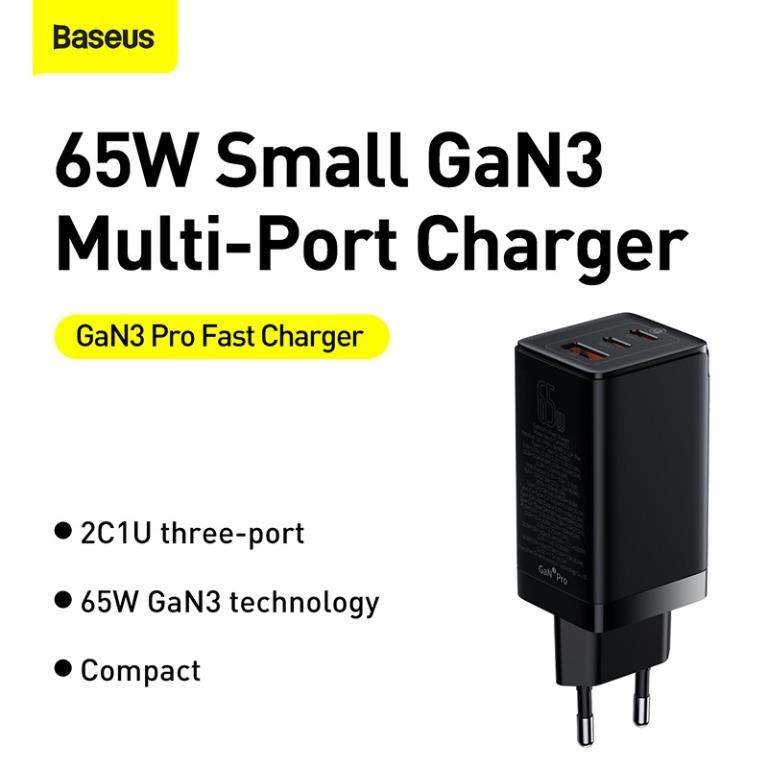 Baseus 65W PD GaN3 Fast Wall Charger Block review - The Gadgeteer