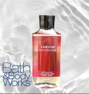 BATH & BODY WORKS CANYON Men’s 3-in-1 Hair, Face & Body Wash 10 fl oz / 295 mL