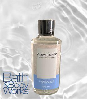 BATH & BODY WORKS CLEAN SLATE 3-in-1 Hair, Face & Body Wash 10 fl oz / 295 mL