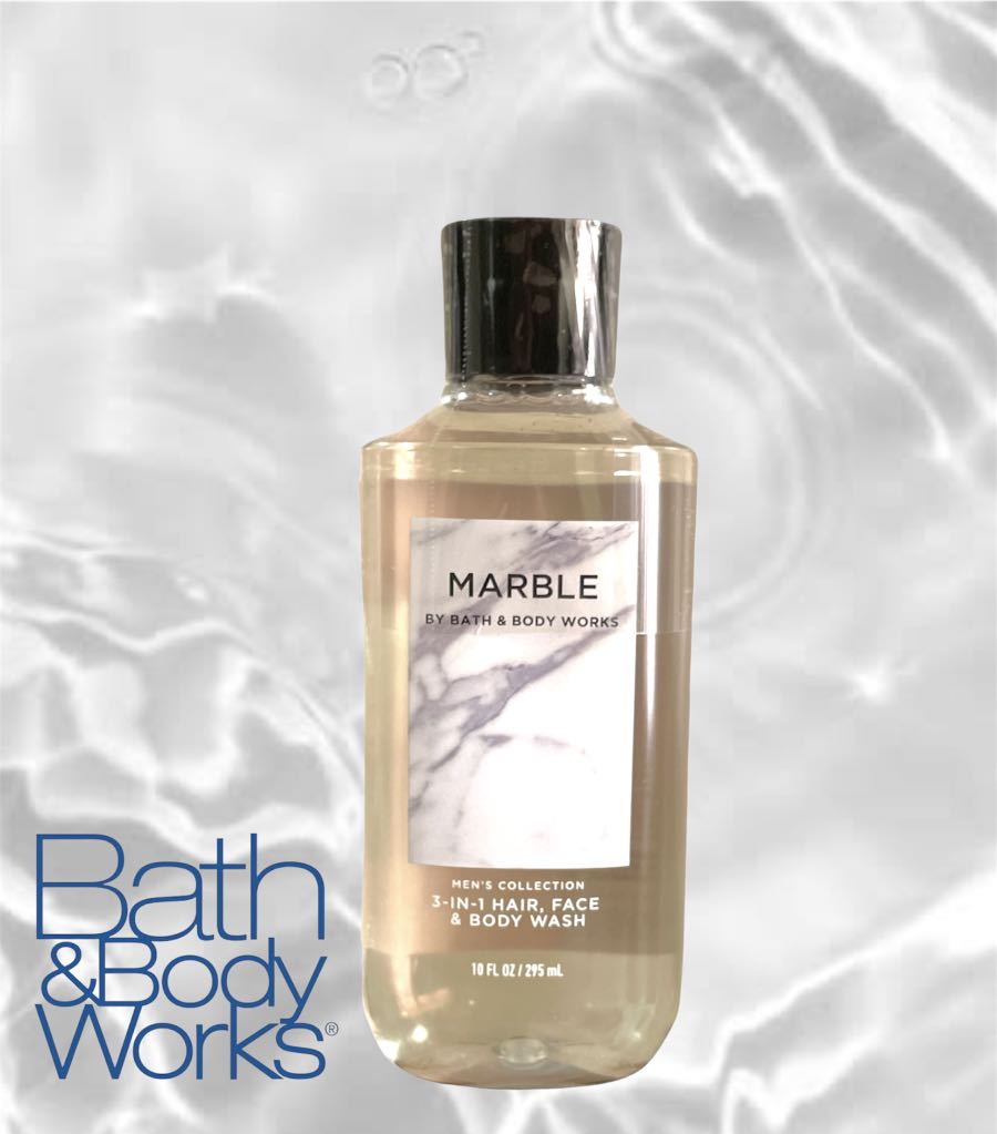 BATH & BODY WORKS MARBLE 3in1 Hair, Face & Body Wash 10 fl oz / 295