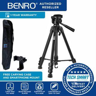 Benro T890 EX Portable Digital Aluminum Tripod with 3-Way Pan  / Tilt Head