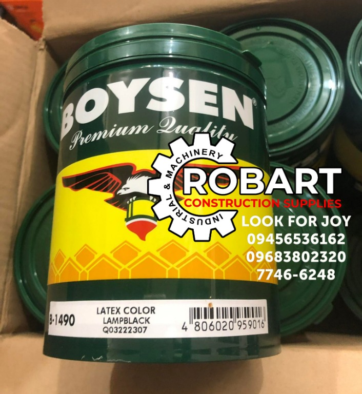 BOYSEN LATEX COLOR LAMP BLACK, Commercial & Industrial, Construction