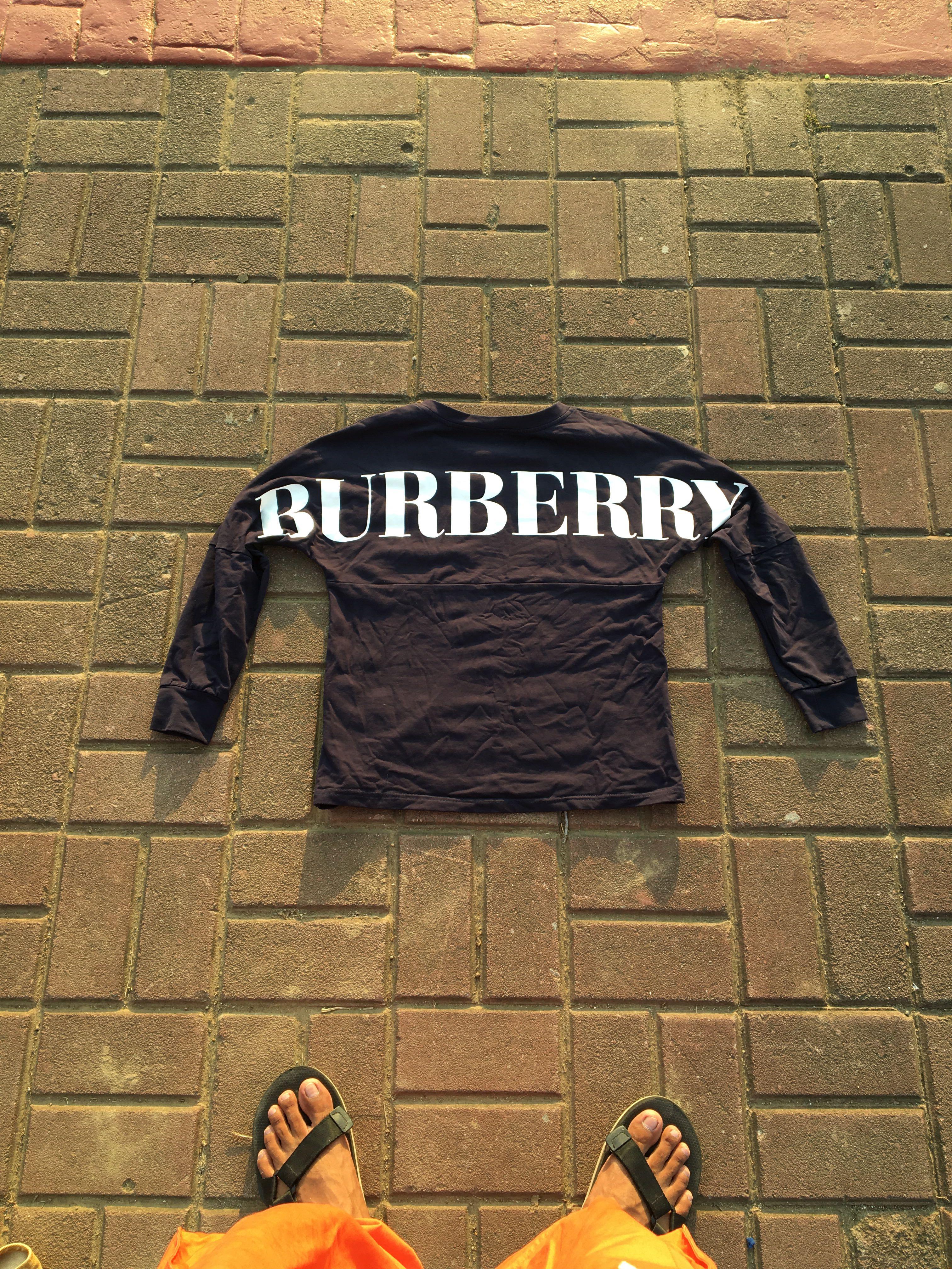 Burberry big logo sweatshirt Luxury Apparel on Carousell
