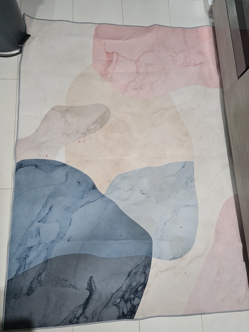 Carpet rug nordic marble raya, Furniture & Home Living, Home Decor