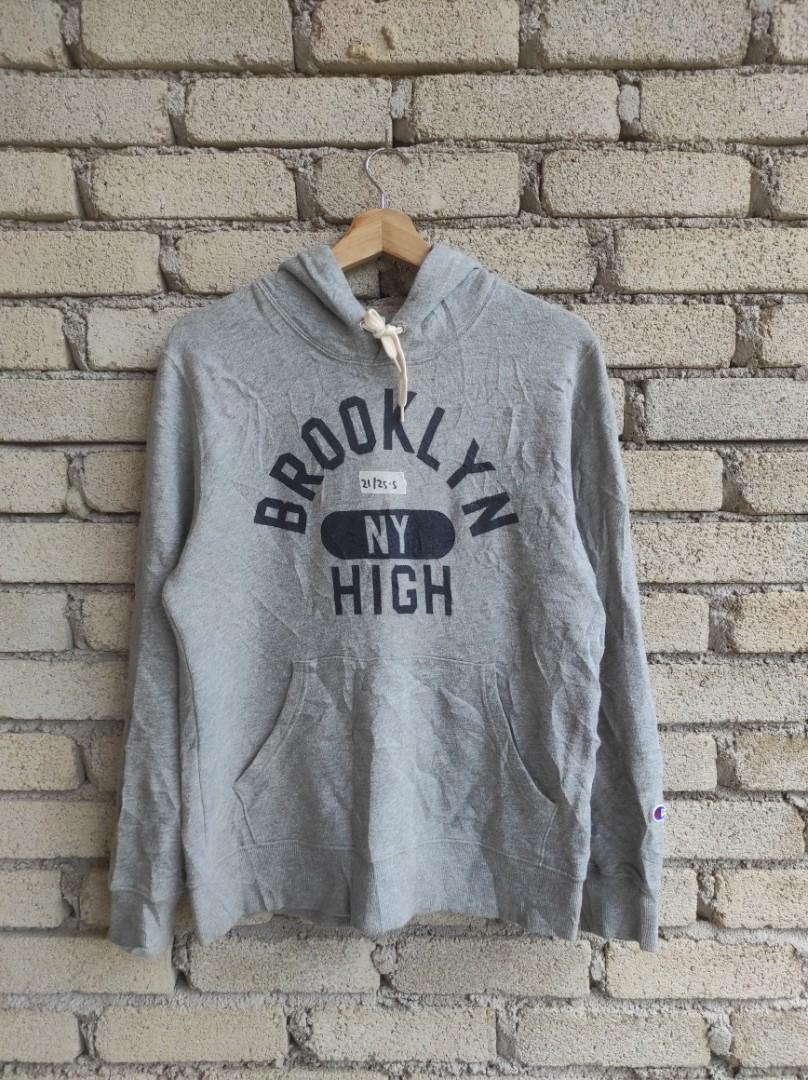 champion Brooklyn ny spellout hoodie sweater Men s Fashion Coats