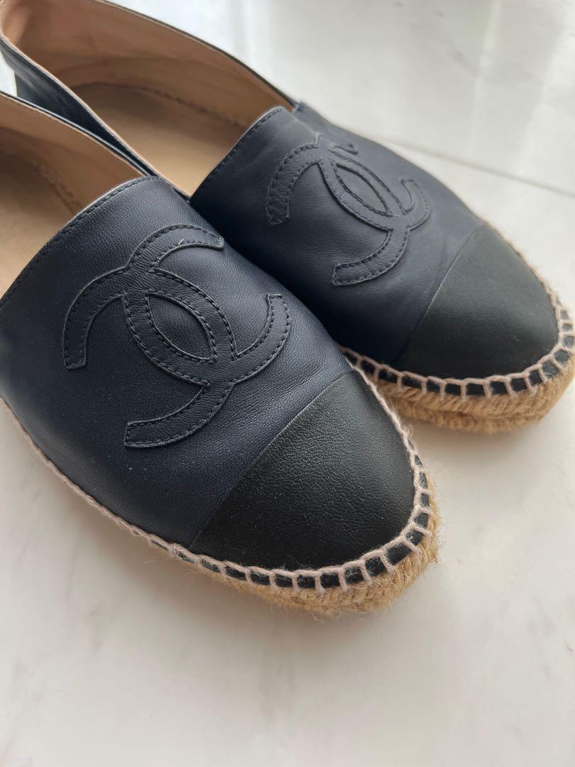 Chanel espadrilles navy on sale