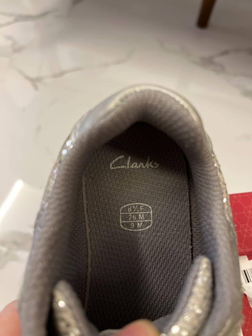 Clarks Piper Play Inf Silver Leather Babies Kids Babies Kids
