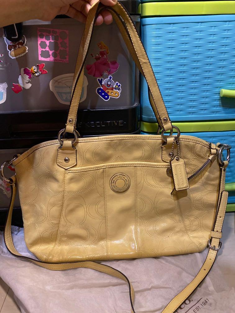 yellow coach purse