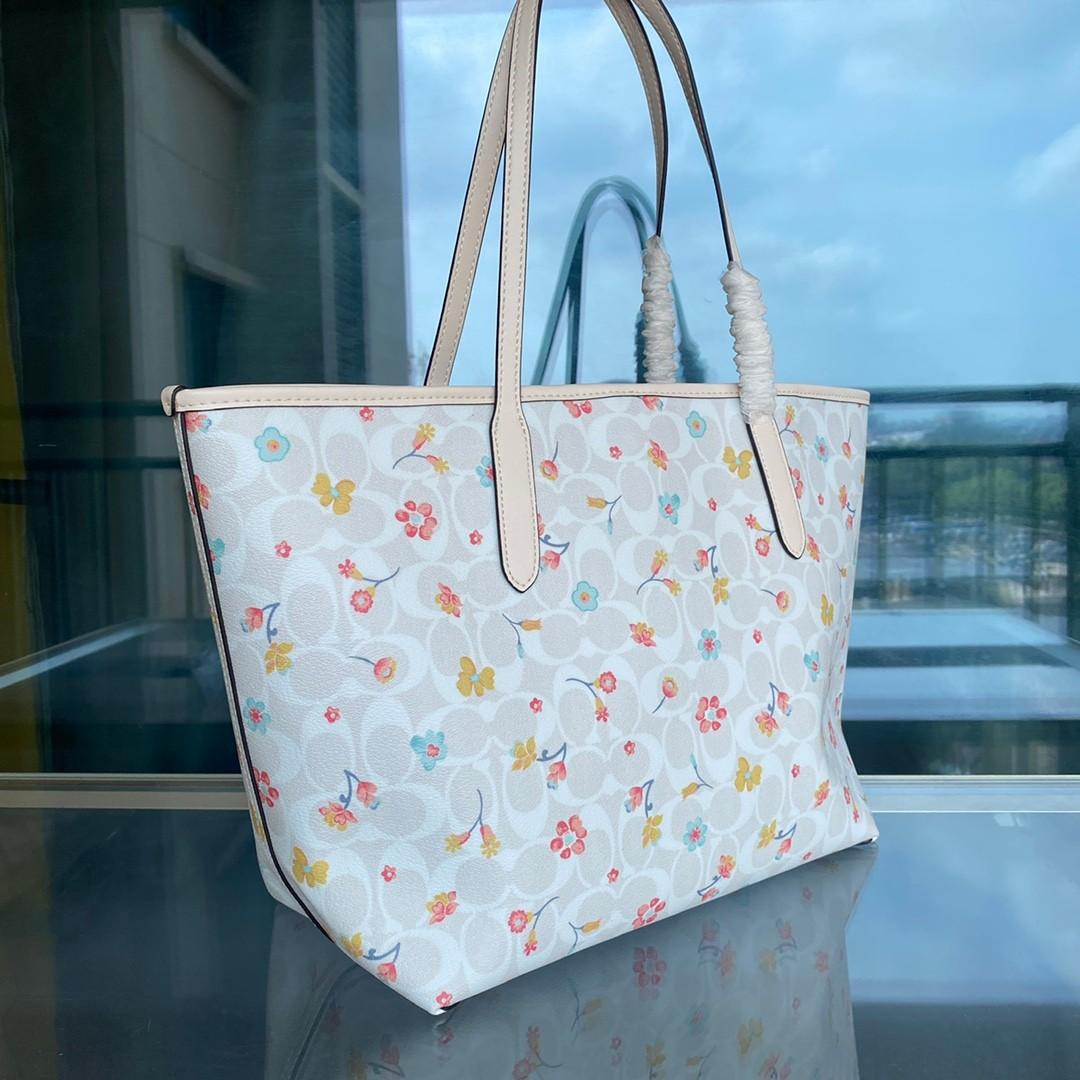 Coach purse floral print top