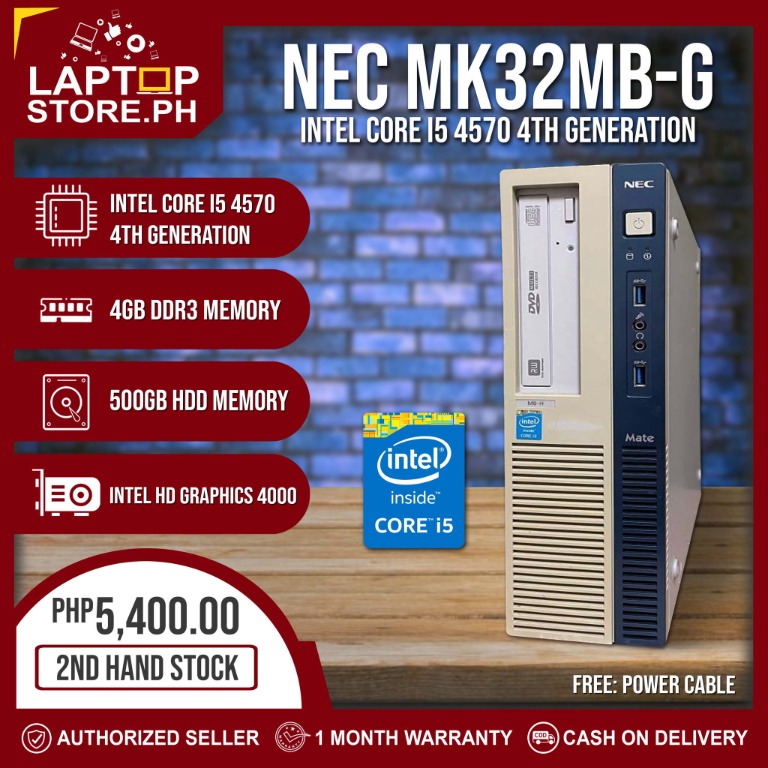 CPU Computer Desktop NEC Mate MKMB G H Intel Core i5  4gb