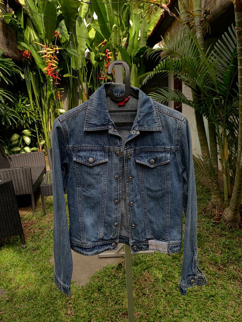Denim Jacket, guess brand, Fesyen 