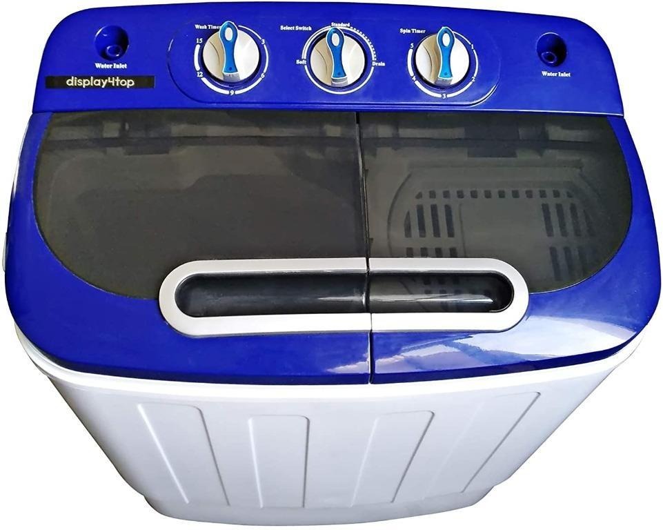 Display4top Portable Compact Mini Twin Tub Washing Machine and Spin