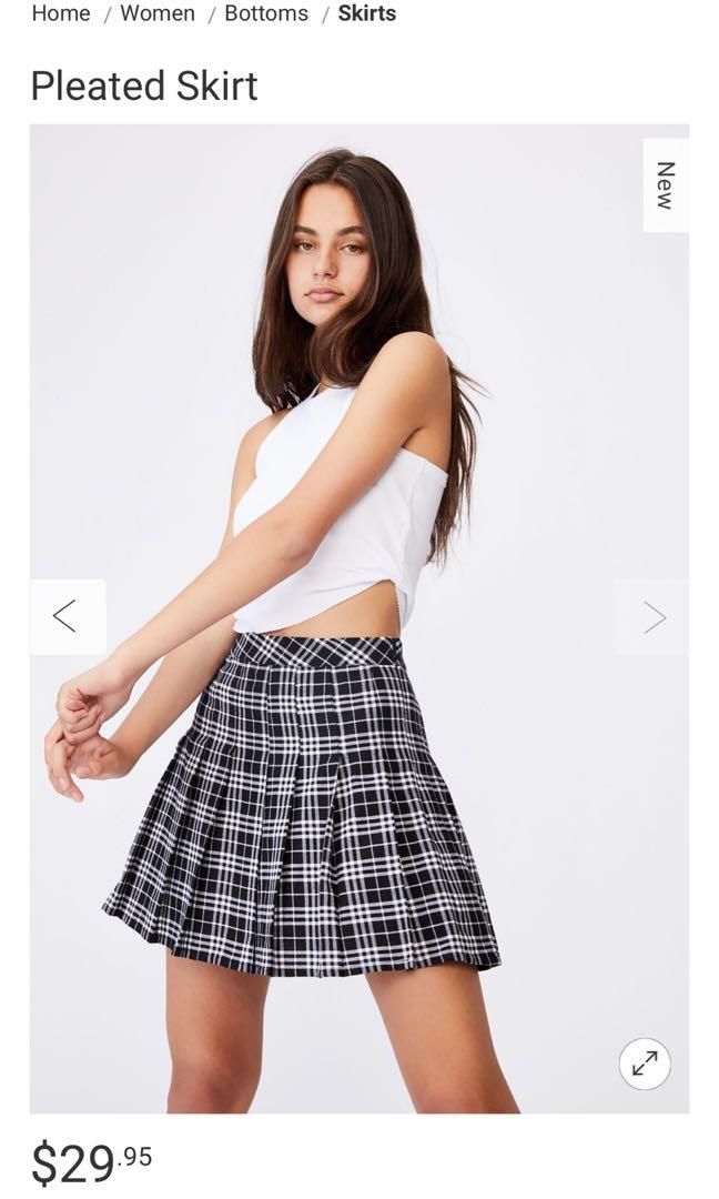 Checkered skirt factorie top