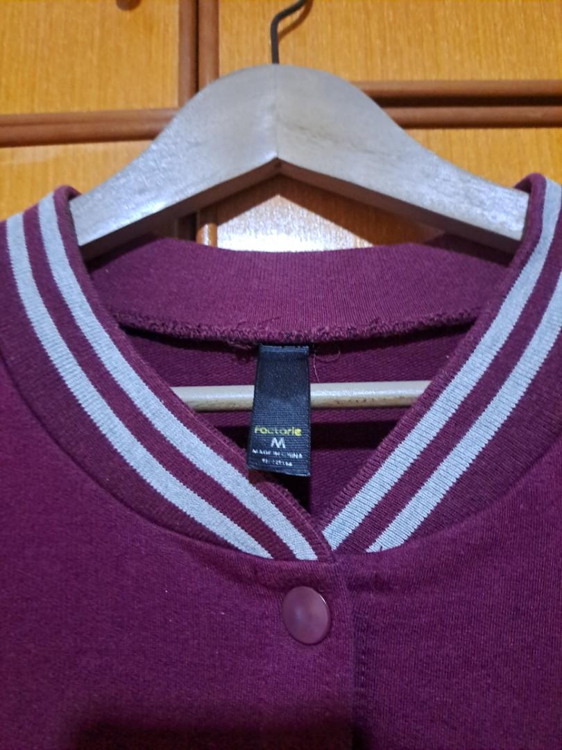 factorie purple varsity jacket, Women's Fashion, Coats, Jackets and