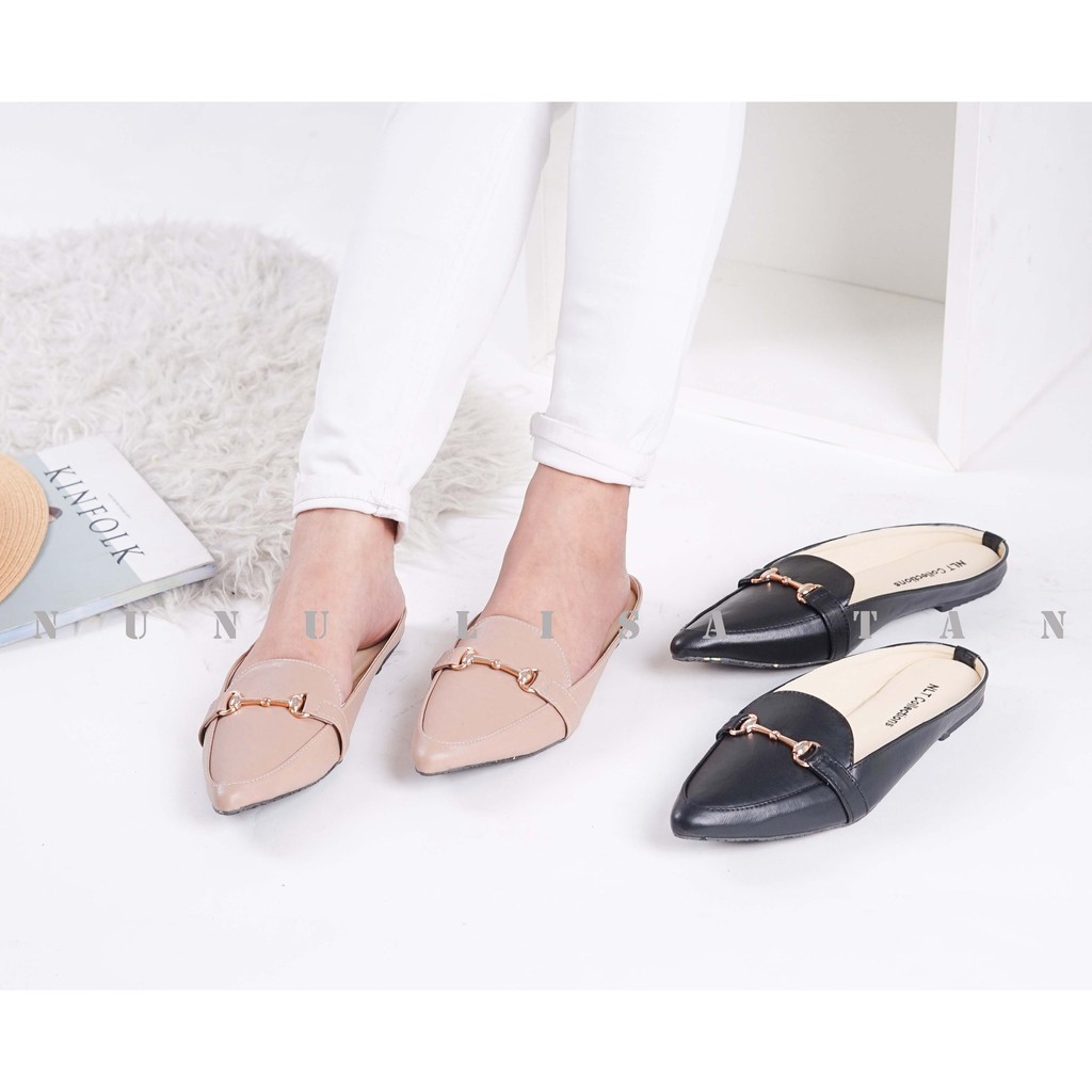 ladies mules flat
