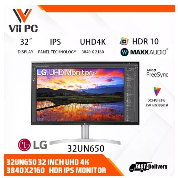 LG 32UN650-W/32UN650 | 31.5 Inch UHD 4K (3840x2160) HDR IPS 