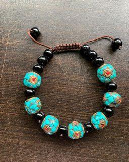 Gift Bracelet made of Turquoise beads, beaded bracelet, unique bracelet, antique bracelet