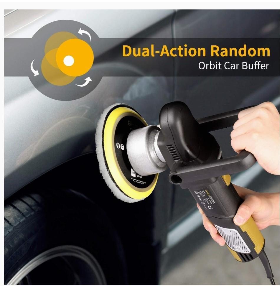 Ginour Polisher, 900W 6inch Variable Speed DualAction Random Orbit