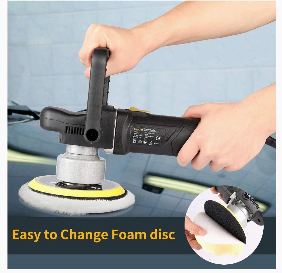 Ginour Polisher, 900W 6inch Variable Speed DualAction Random Orbit