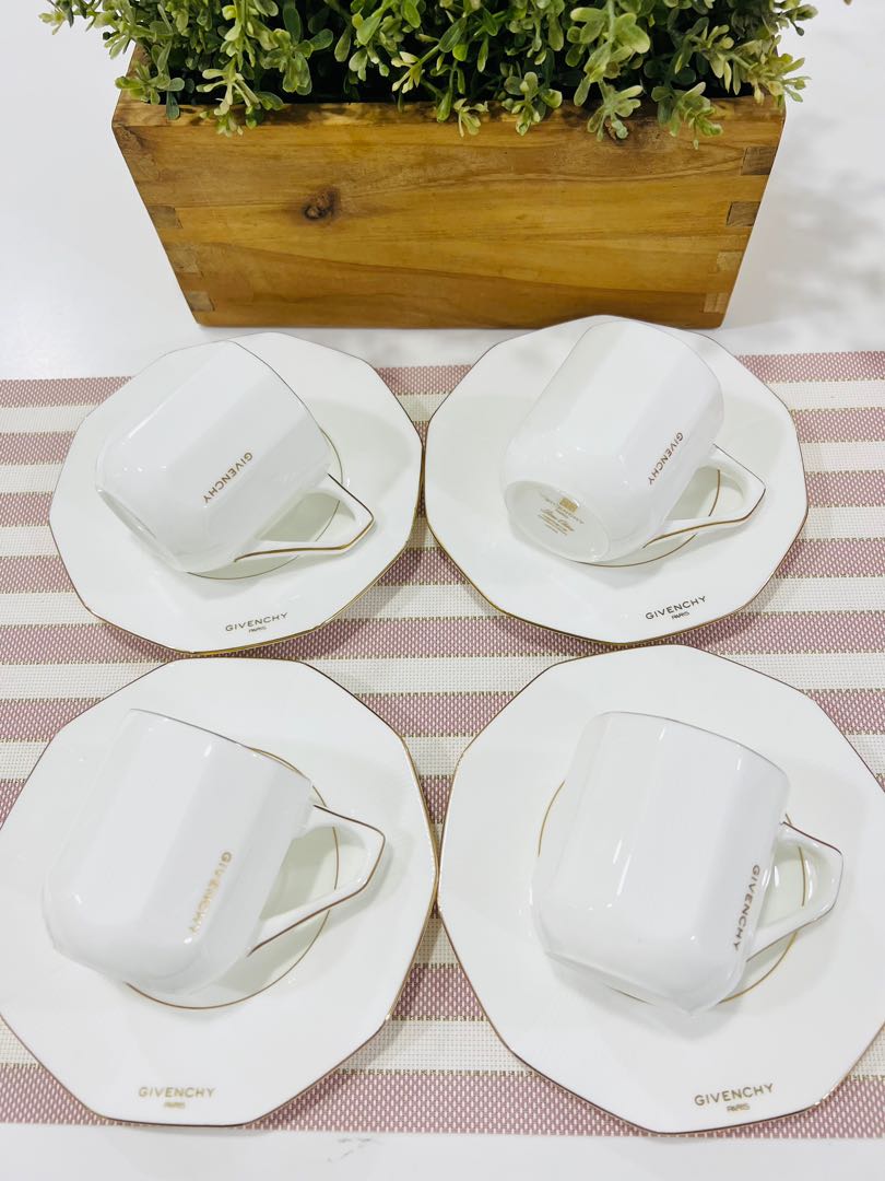 Givenchy Yamaka Tea Cup Set, Furniture & Home Living, Kitchenware &  Tableware, Other Kitchenware & Tableware On Carousell