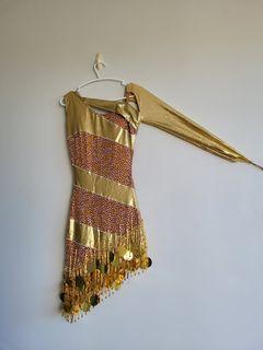 Gold latin dress