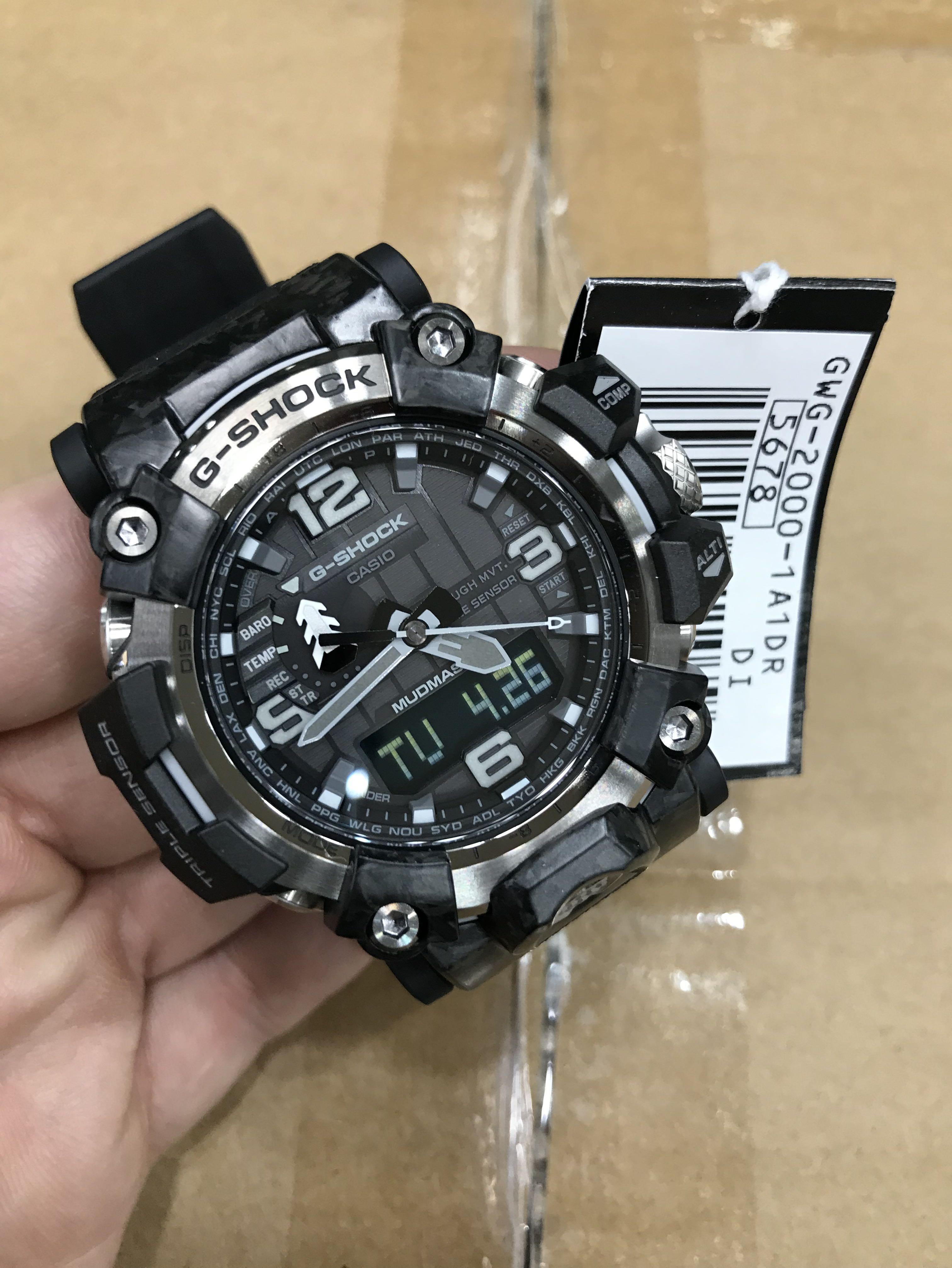 Gshock Mudmaster GWG2000-1A1 (Category: Men's Watches) located in Manila. Submitted by seikowatchfactory (Listing ID 1157703612, Image 1). Description: Contact: +639178302158 sms/viber/whatsapp/wechat/telegram Model: GWG2000-1A1 Price: 29950 Specifications: Shock Resistant Mud Resistant Carbon Core Guard structure Sapphire crystal with glare-resistant coating Screw Lock Crown Neobrite Gray ion plated bezel 200-meter water resistance Case / bezel 