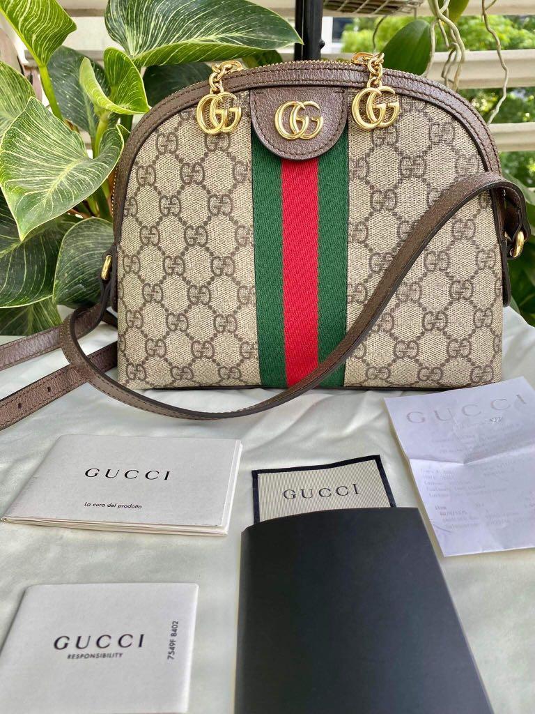 Guaranteed Authentic Gucci Ophidia Dome GG Coated Canvass Small
