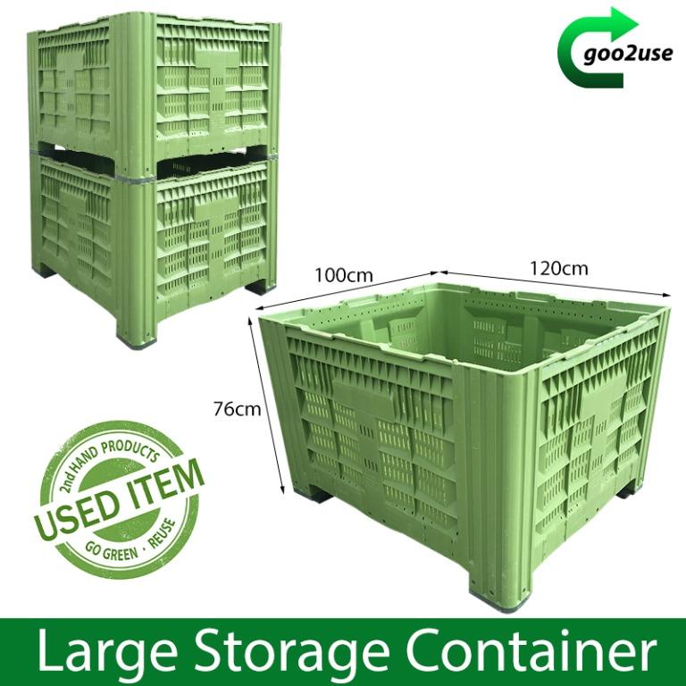 Heavy Duty Large Plastic Storage Box Stackable Container, Furniture & Home Living, Home