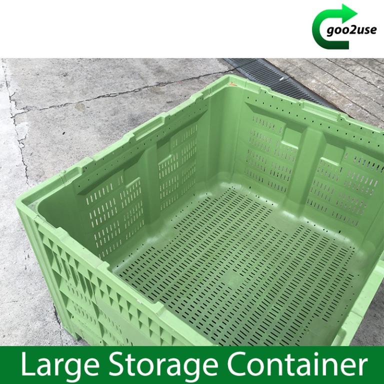 Heavy Duty Large Plastic Storage Box Stackable Container, Furniture