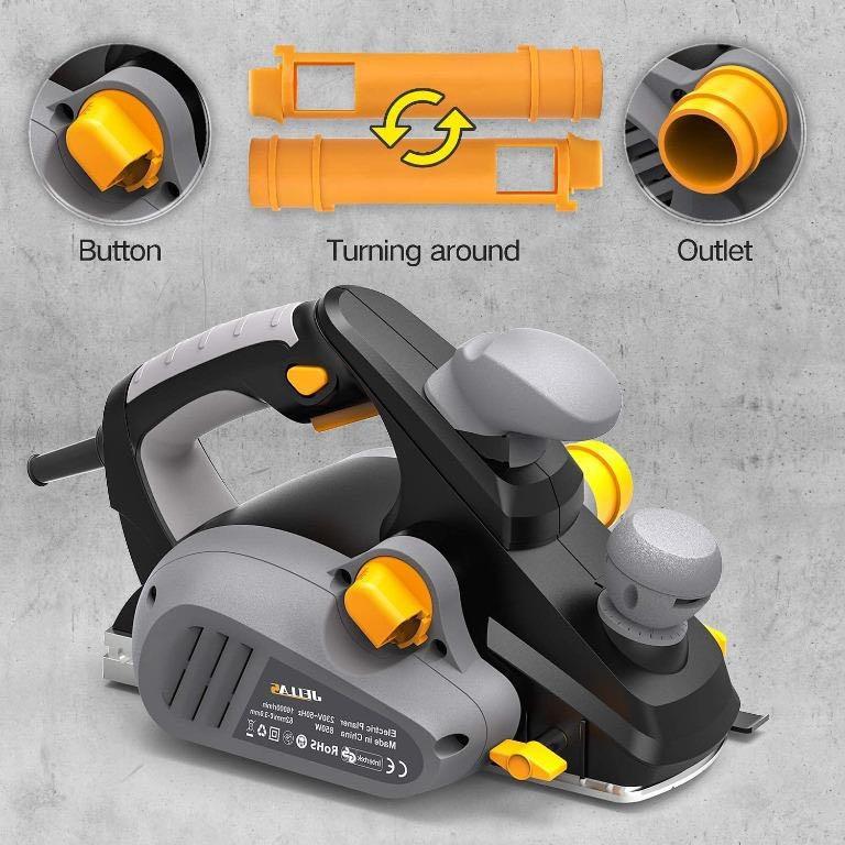 Jellas Electric Planer 16 500RPM 850W Electric Hand Planer with