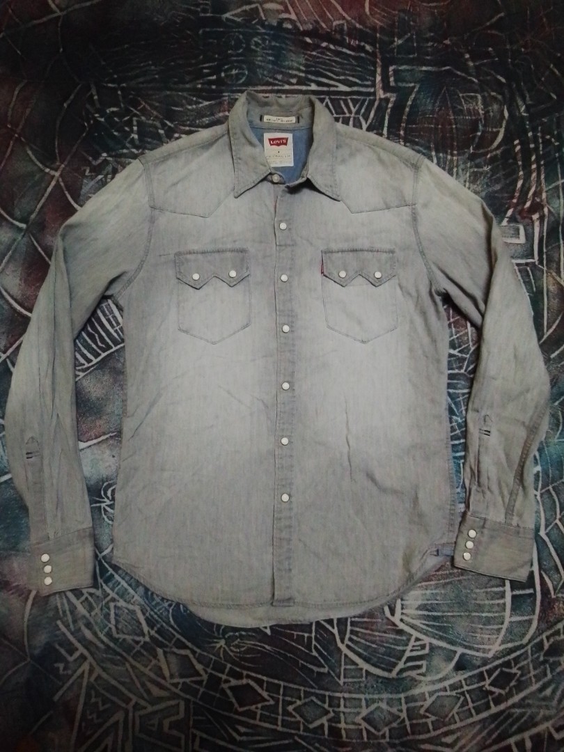 Levi's sawtooth western shirt long sleeve, Men's Fashion, Tops & Sets,  Formal Shirts on Carousell