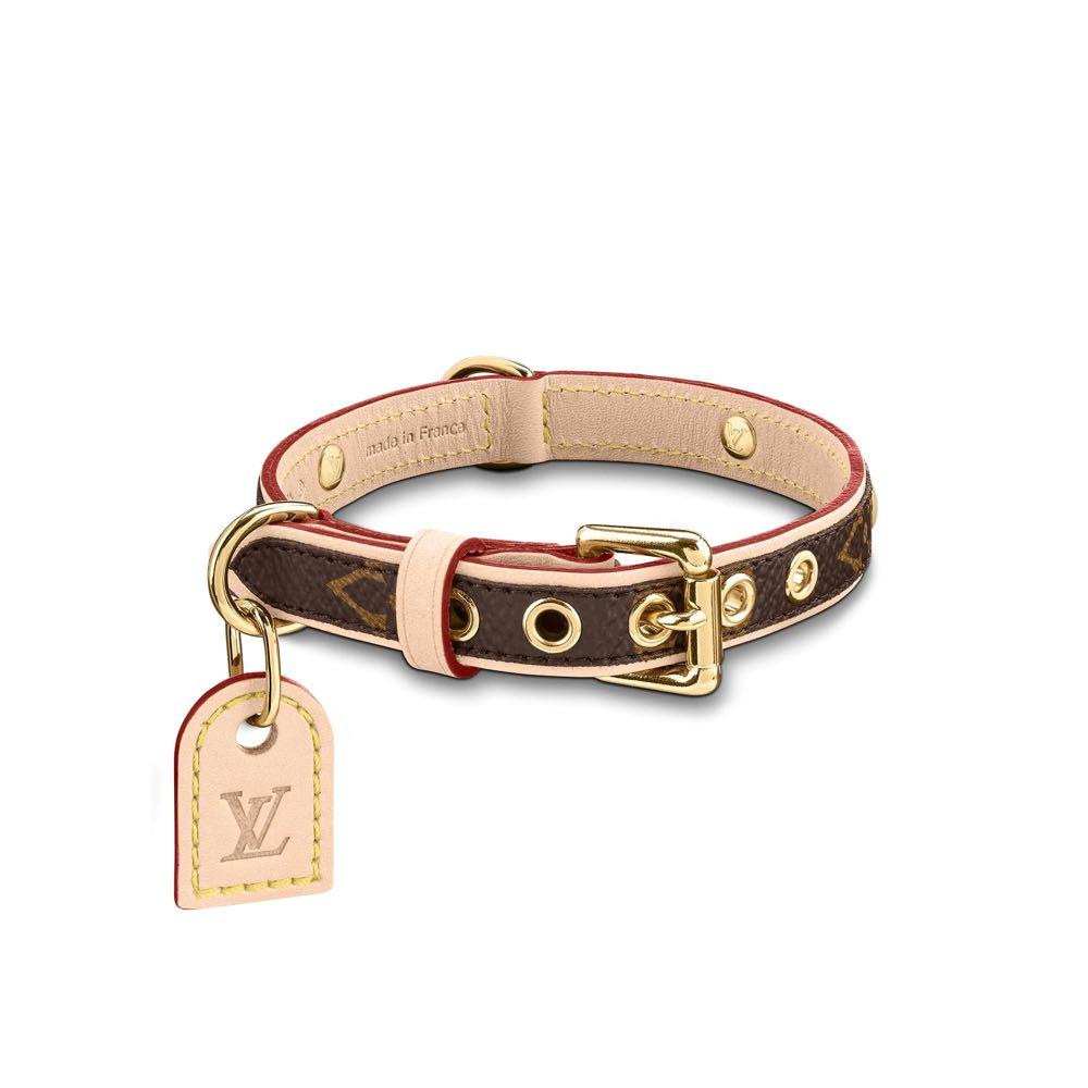 LOUIS VUITTON Monogram Canvas Baxter GM Dog Collar