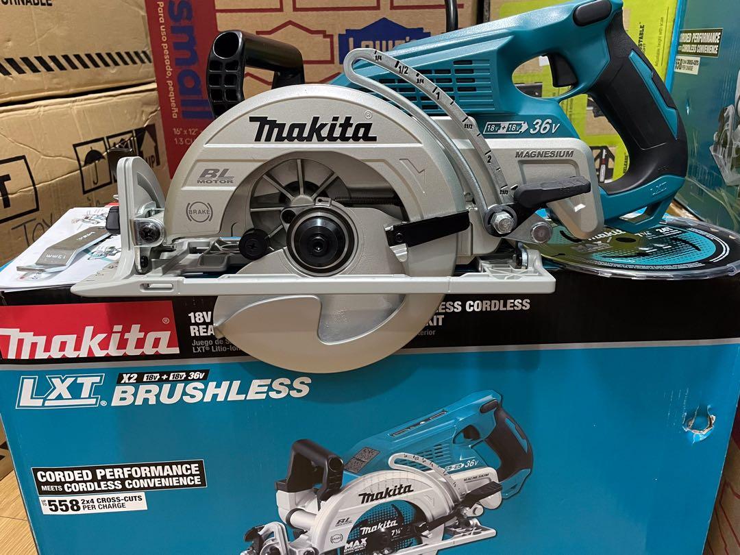Makita Circular Saw 36v (18-Volt X2 LXT 5.0Ah Lithium-Ion) Brushless  Cordless Rear Handle 7-1/4 in. Circular Saw Kit, Furniture  Home Living,  Home Improvement  Organisation, Home Improvement Tools  Accessories on