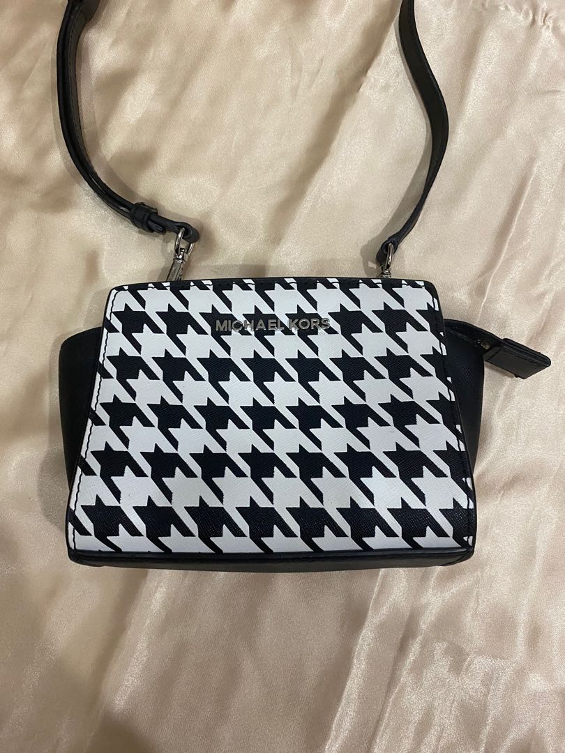 Michael kors houndstooth purse sale