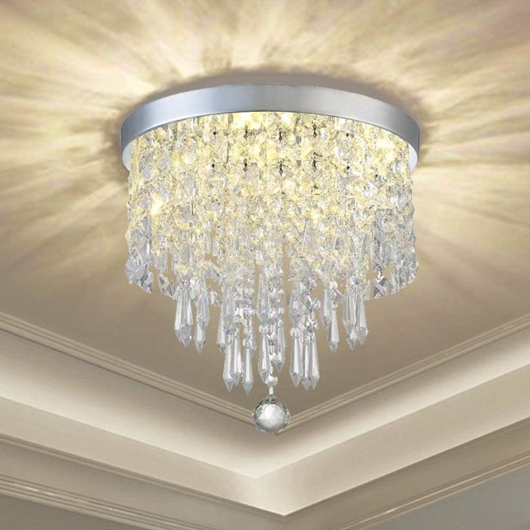 Details about   Chandelier Style Modern Ceiling Light Shade Droplet Pendant Crystal Bead 