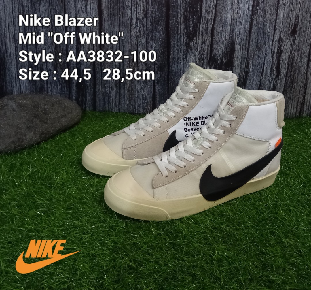 Sepatu Basket Nike Blazer X Off White AA3832-100 Mid The 10 Size