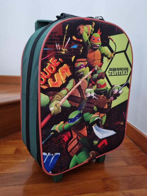 TMNT Ninja Turtles Pilot Case Rolling Luggage Suite Case Travel Bag 16" 