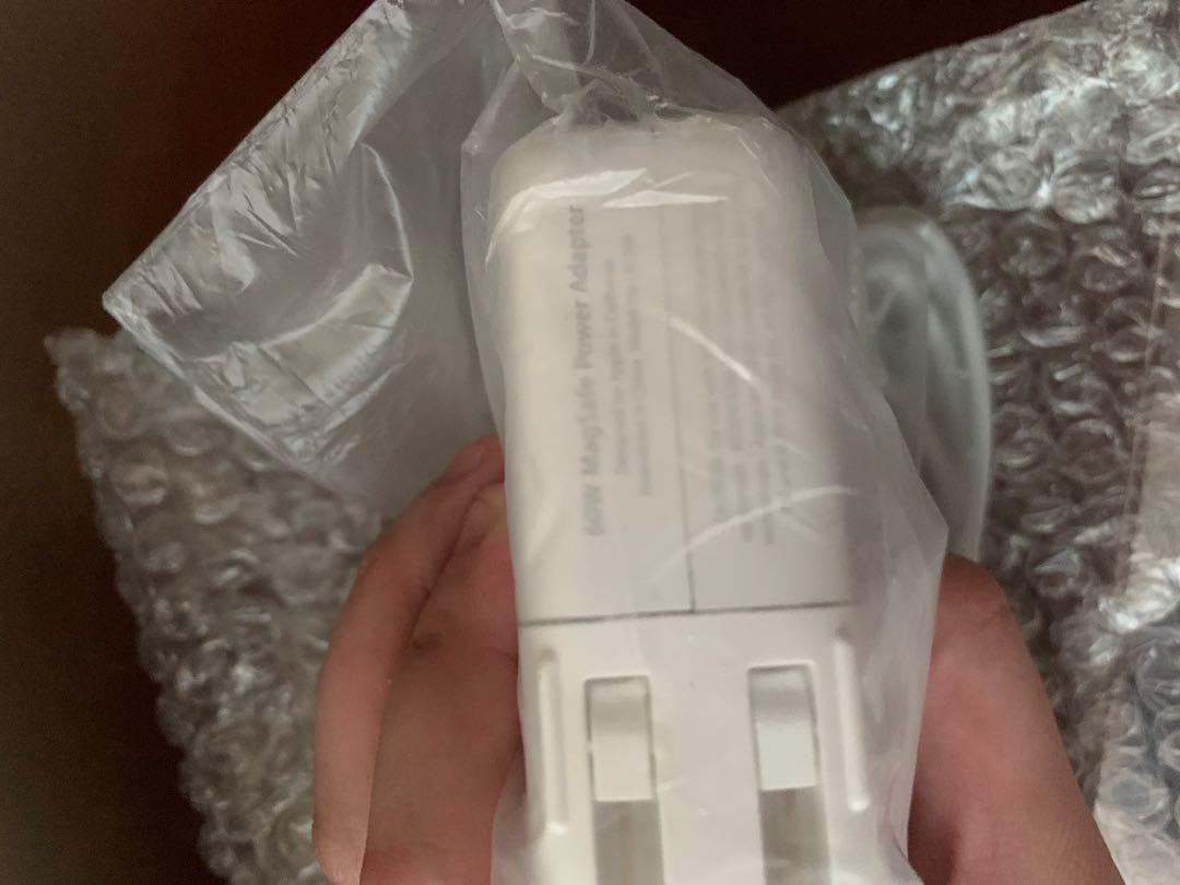 Original Apple Magsafe 1 L-Tip Power Adapter (Category: Chargers) located in Quezon City. Submitted by eiagarxia (Listing ID 1157742315, Image 3). Description: Brand new original apple 60w al-Tip Charger (Note: No box. Just Charger) Compatible with macbook and 13-inch macbook pro or 15 inch macbook pro Year 2012 and below Pricelist: Magsafe 1 L-Tip- 2,500 Magsafe 2 T-Tip- 2,800 Available in 45w, 60w, 85w.