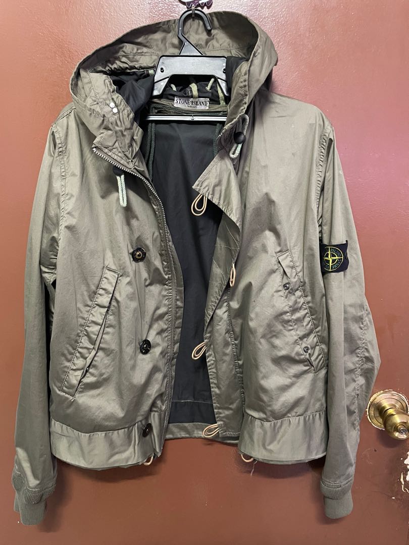 vintage stone island jacket raso gommat-